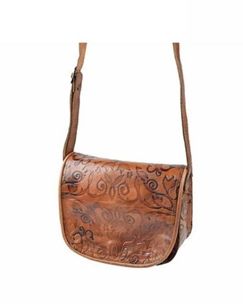 EMBOSSED CROSS-BODY BAG