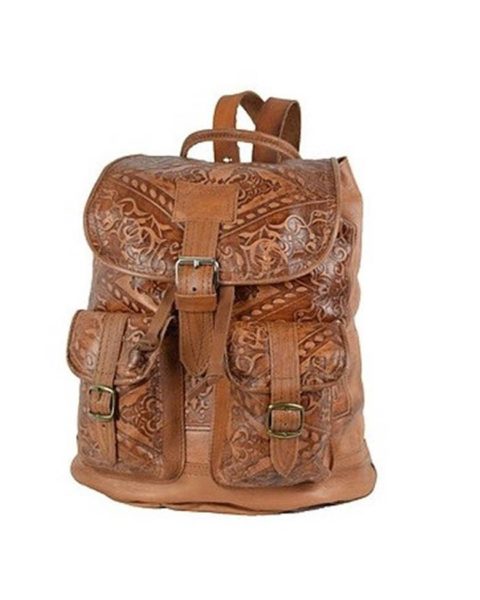 EMBOSSED FRONT POCKET BACKPACK