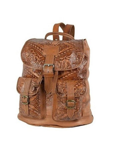 EMBOSSED LEATHER TOTE HANDBAG V2