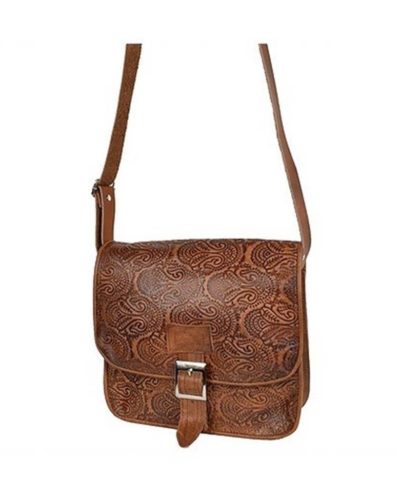 EMBOSSED MESSENGER BAG